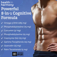 Health in Harmony Everyday Full Focus dispensing scene for a simple daily focus routine.