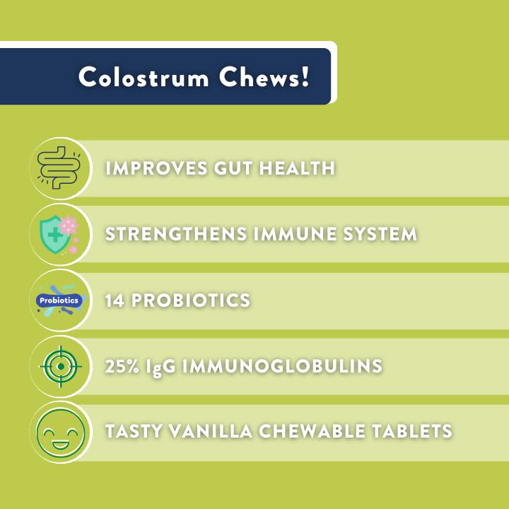 Closeup of Health Logics Colostrum Chews chewy texture, inviting a tasty daily ritual.