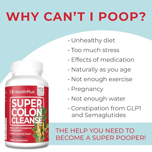 Health Plus Super Colon Cleanse label showing gluten, soy, and dairy free formula