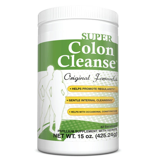 Health Plus Super Colon Cleanse original bottle front showing packaging and easy to identify digestive support.