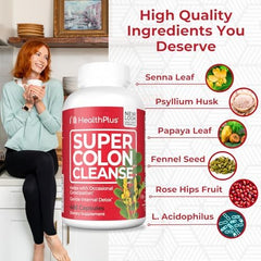 Health Plus Super Colon Cleanse probiotic Lactobacillus Acidophilus balancing gut health