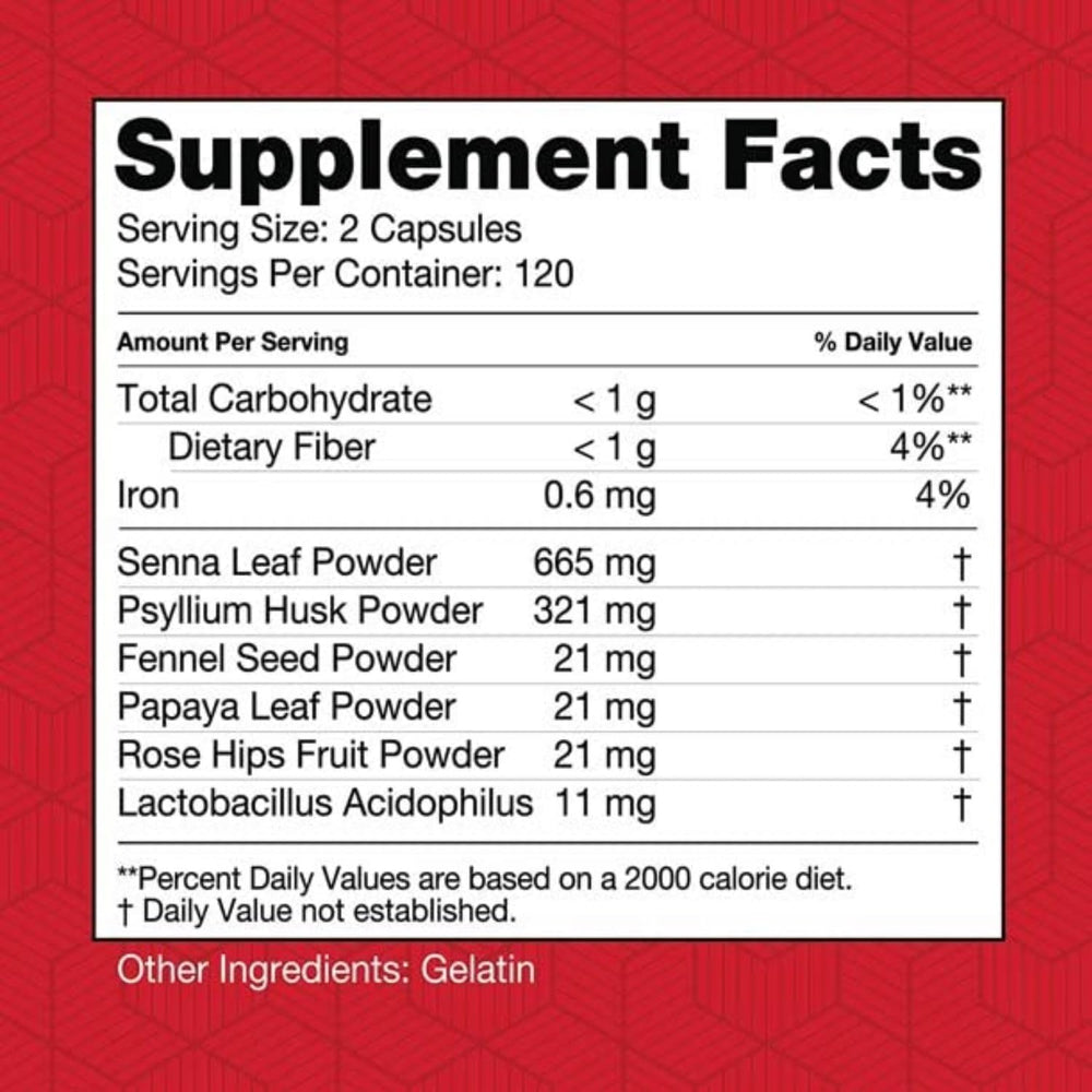 Health Plus Super Colon Cleanse psyllium husk close-up highlights smooth transit support.
