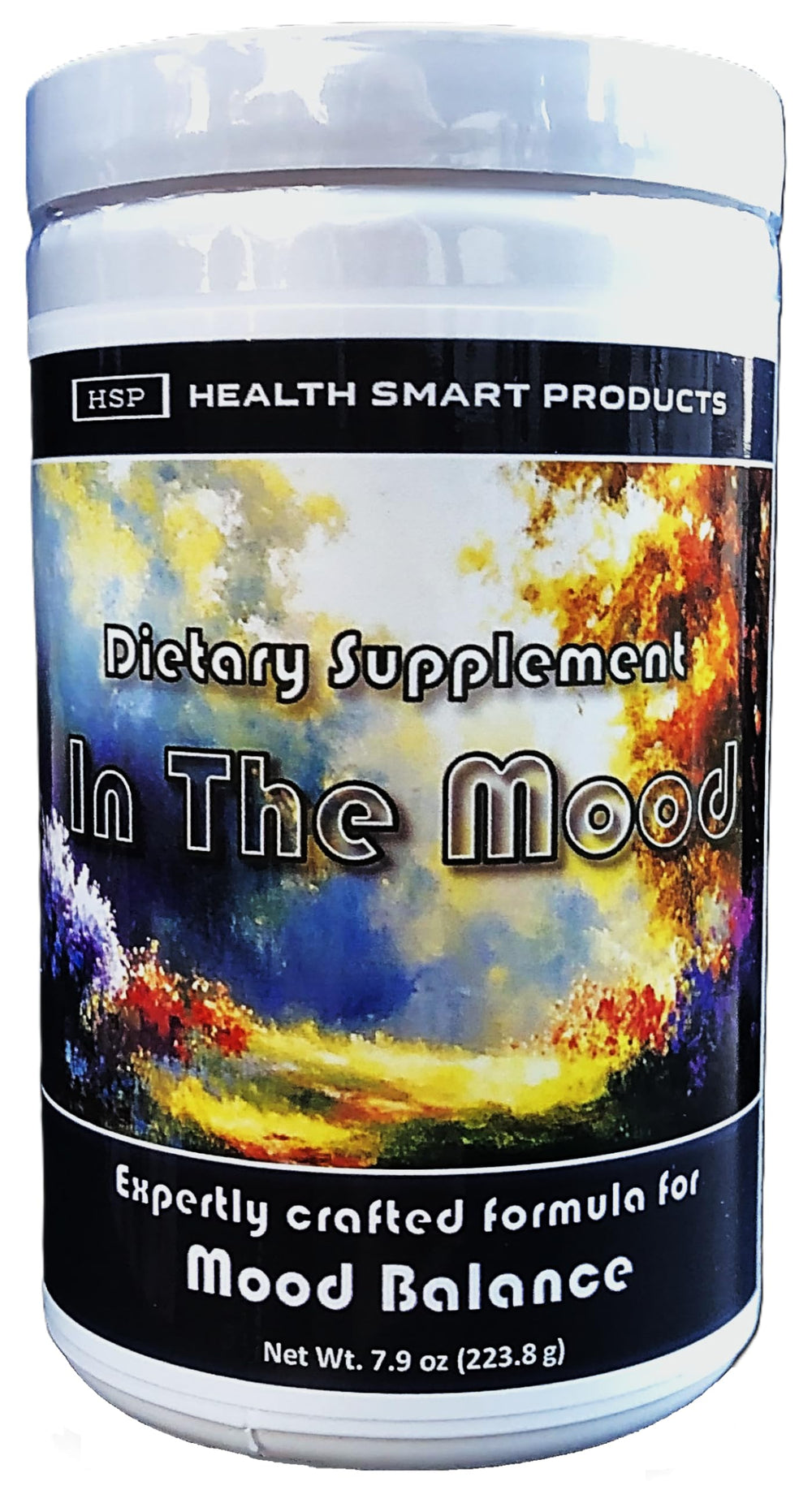 Health Smart Products In The Mood bottle front for daily mood support.