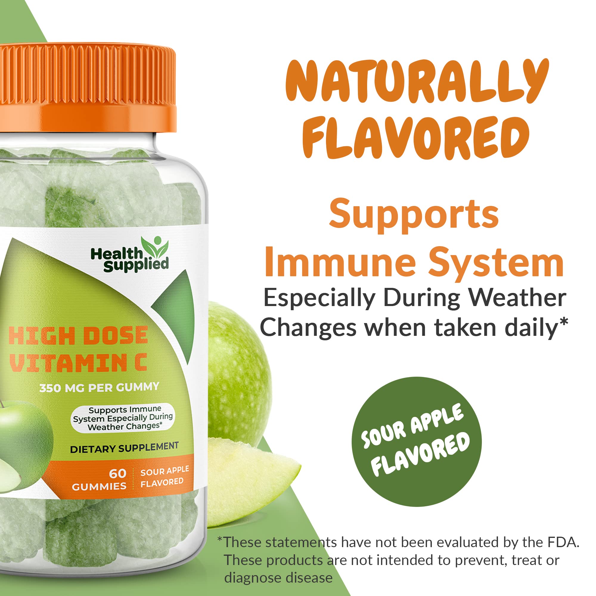 Health Supplied Immunity Support gummies pack shown for daily resilience and seasonal wellness.