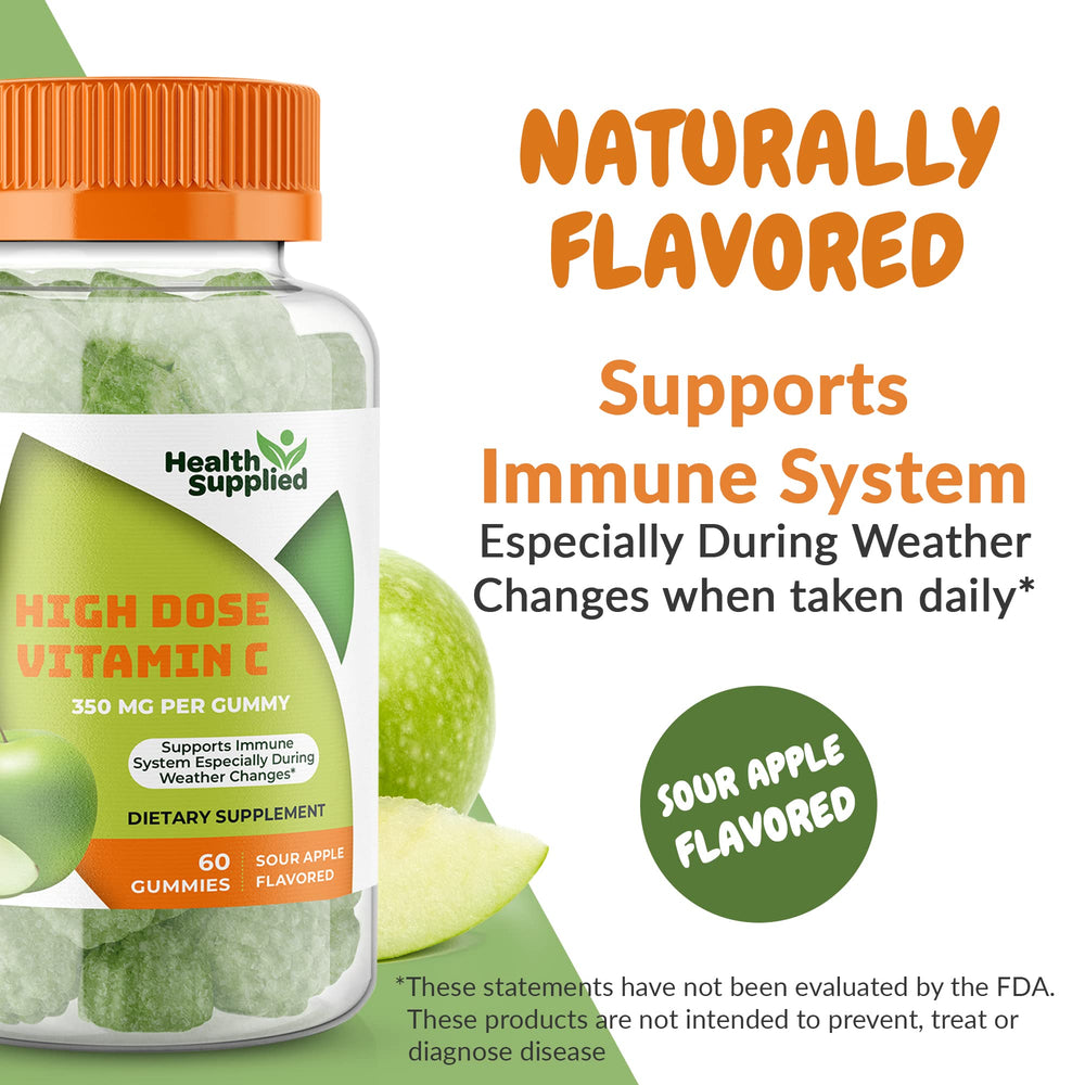 Health Supplied Immunity Support gummies pack shown for daily resilience and seasonal wellness.