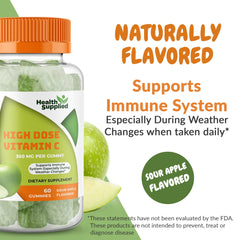 Health Supplied Immunity Support gummies pack shown for daily resilience and seasonal wellness.