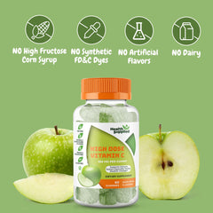 Health Supplied Apple-flavored gummies image emphasizing clean ingredients and broad consumer appeal.
