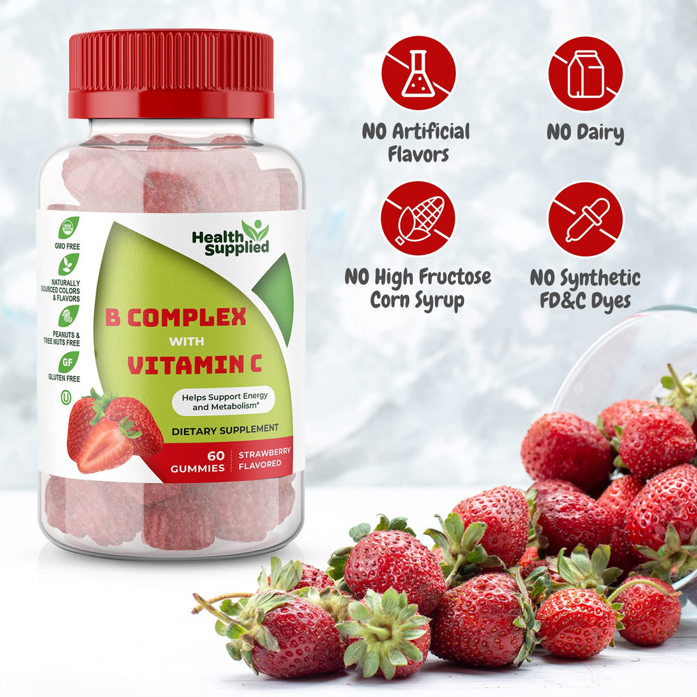 Health Supplied gummies serving image, one-gummy daily dose.