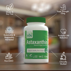 Health Thru Nutrition Astaxanthin origin Himalayan water — algae-based antioxidant sourced from pristine waters.