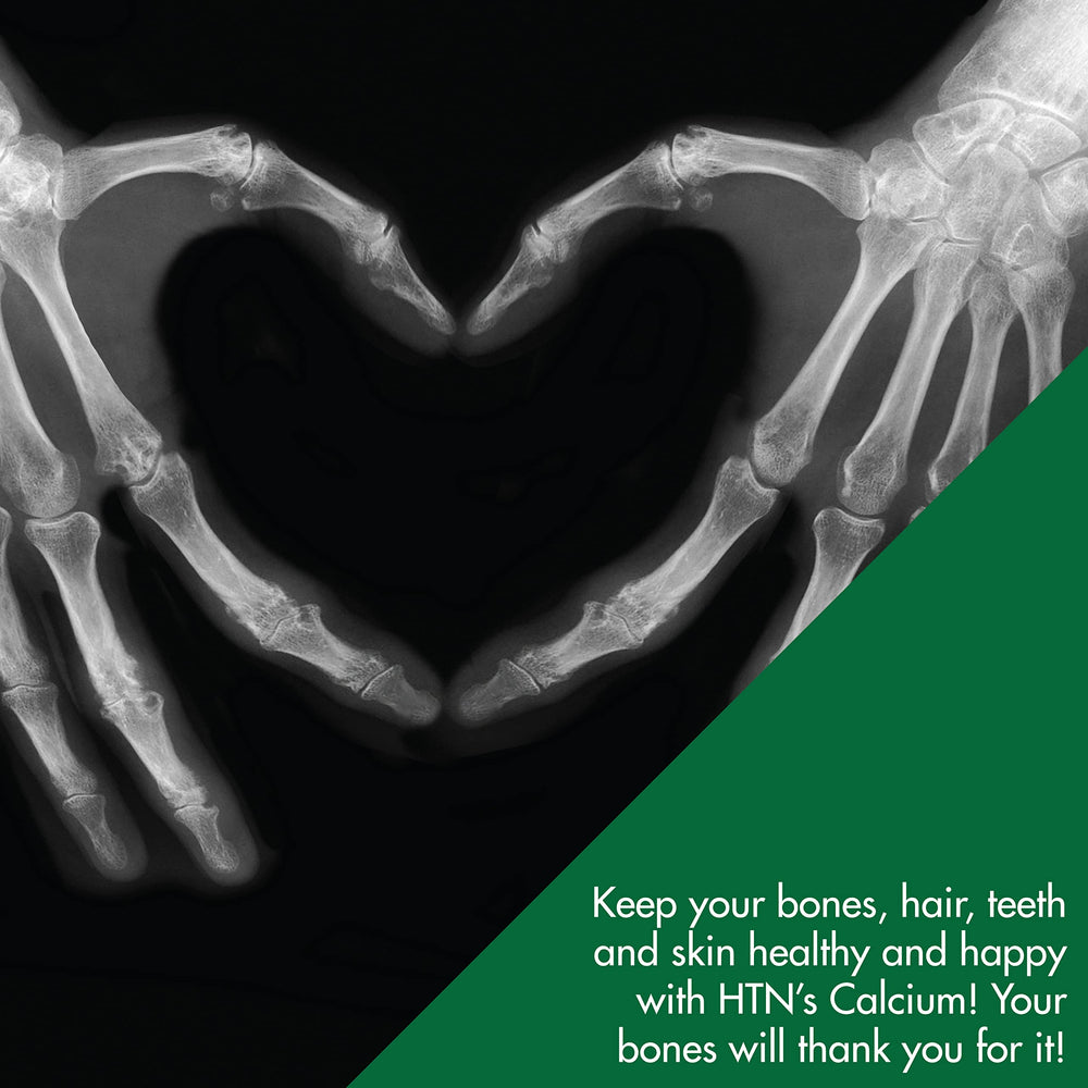 Health Thru Nutrition Calcium Magnesium Softgels capsules on display highlighting calcium sources.