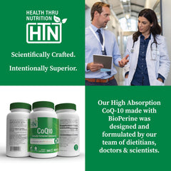 CoQ-10 energy and heart health graphic by Health Thru Nutrition