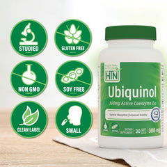 Kaneka QH label on Health Thru Nutrition ubiquinol bottle.