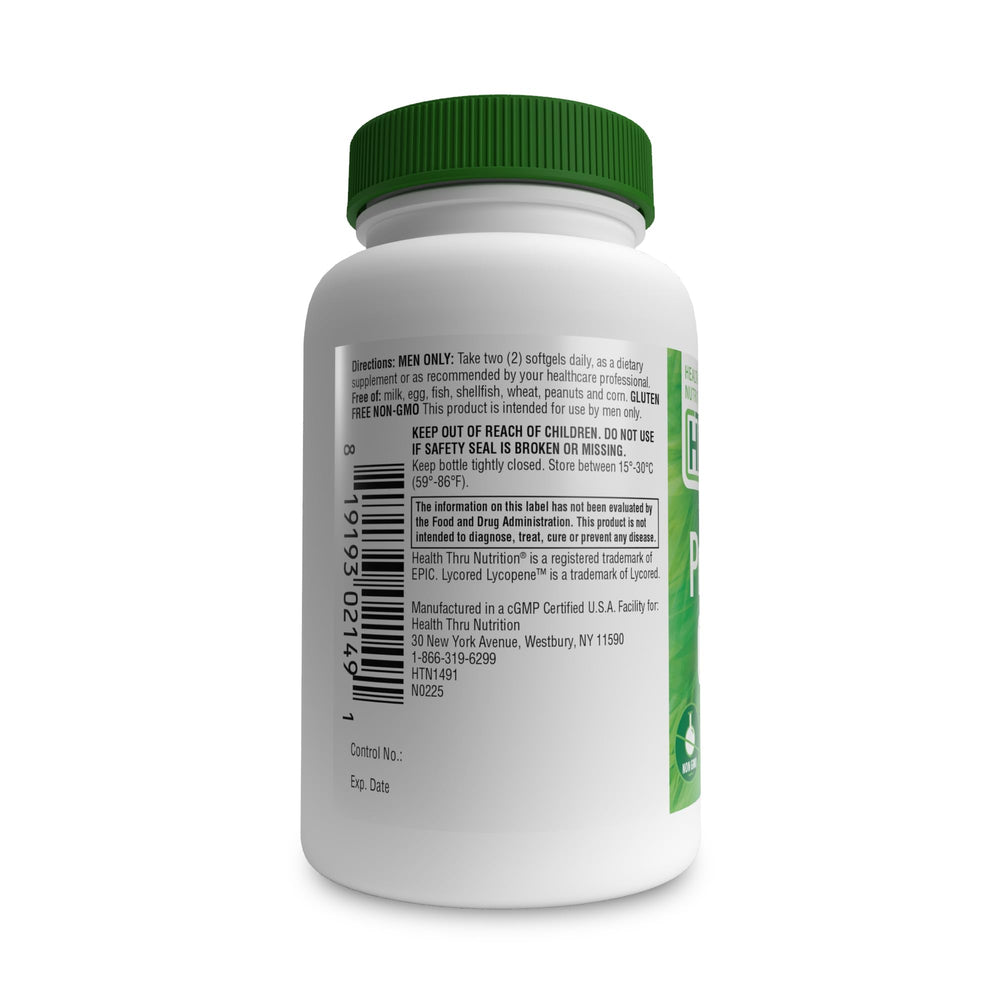 Health Thru Nutrition Prostate Plus capsules ready for daily use