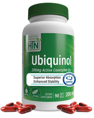 Health Thru Nutrition Ubiquinol 200mg softgels bottle front supports daily energy
