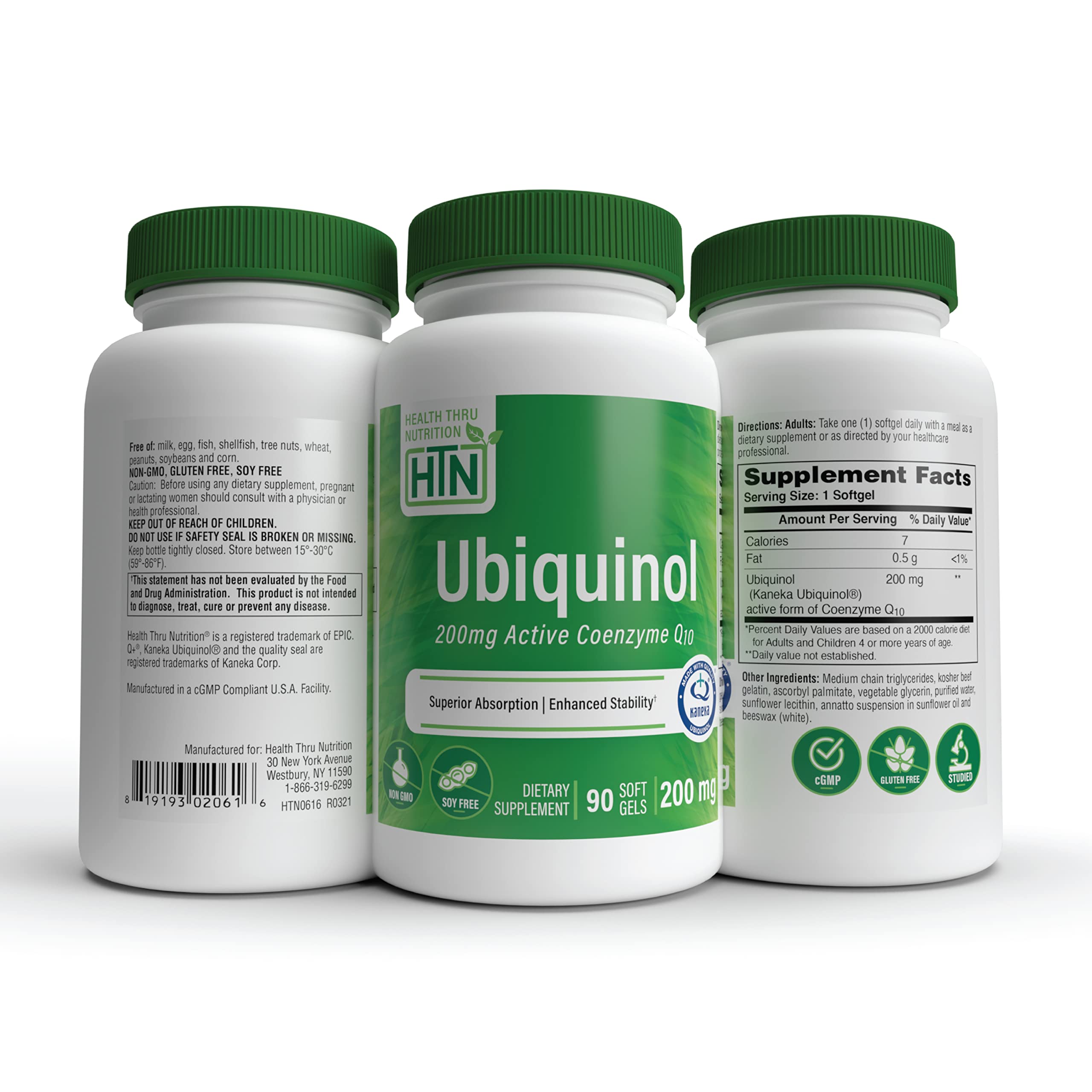Health Thru Nutrition Ubiquinol 200mg softgels travel pack for convenient supplementation on the go