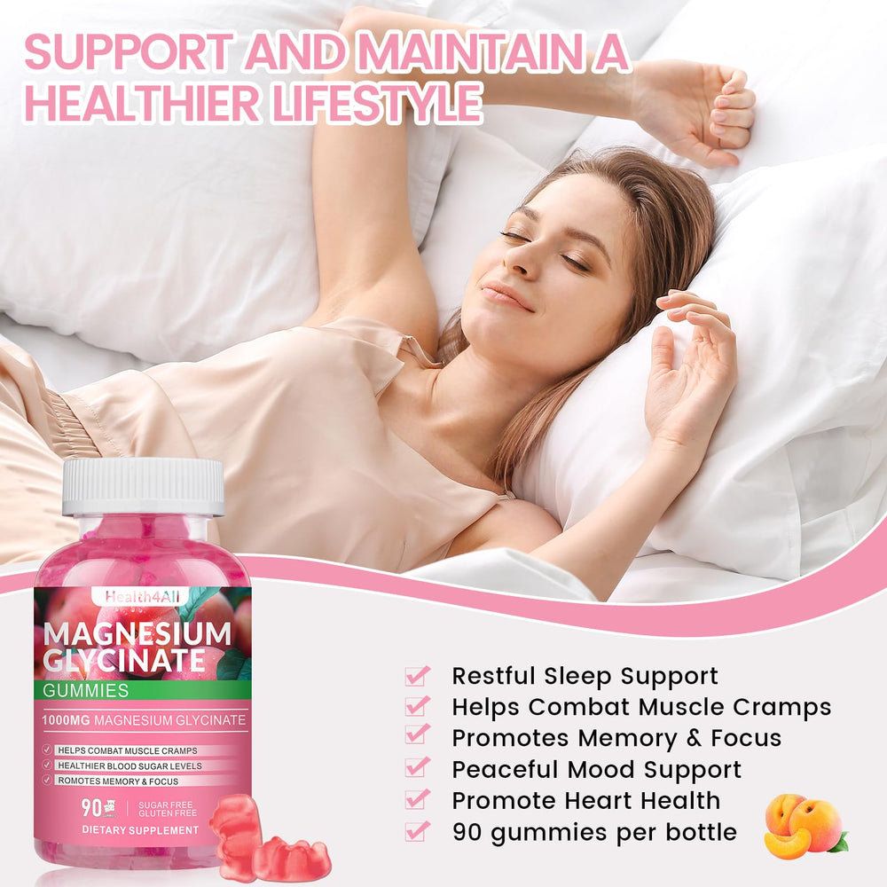 Health4All Magnesium Glycinate Gummies suitable for kids and adults during busy days