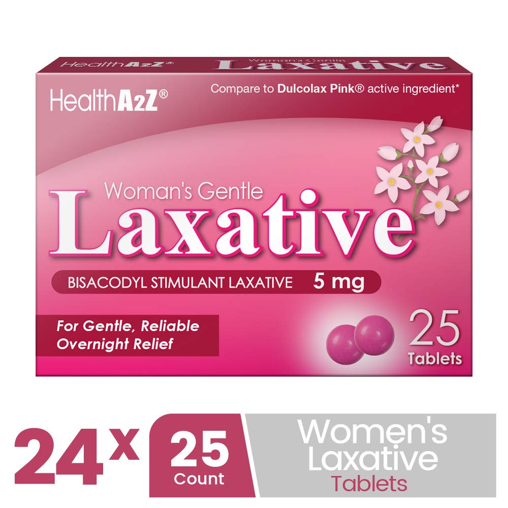 HealthA2Z Bisacodyl 5mg tablet closeup highlighting the active ingredient.