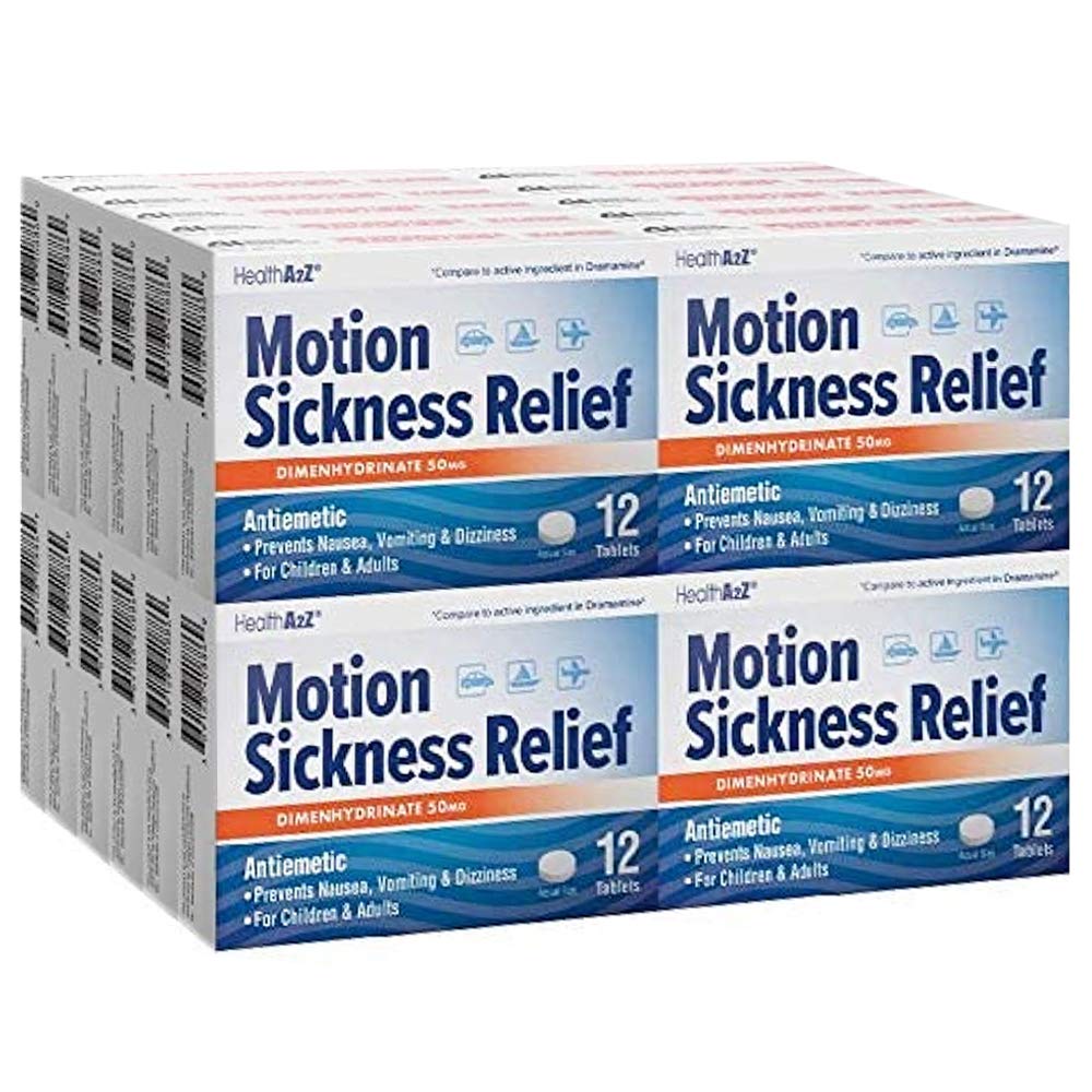 HealthA2Z motion sickness relief bottle front view for quick travel use