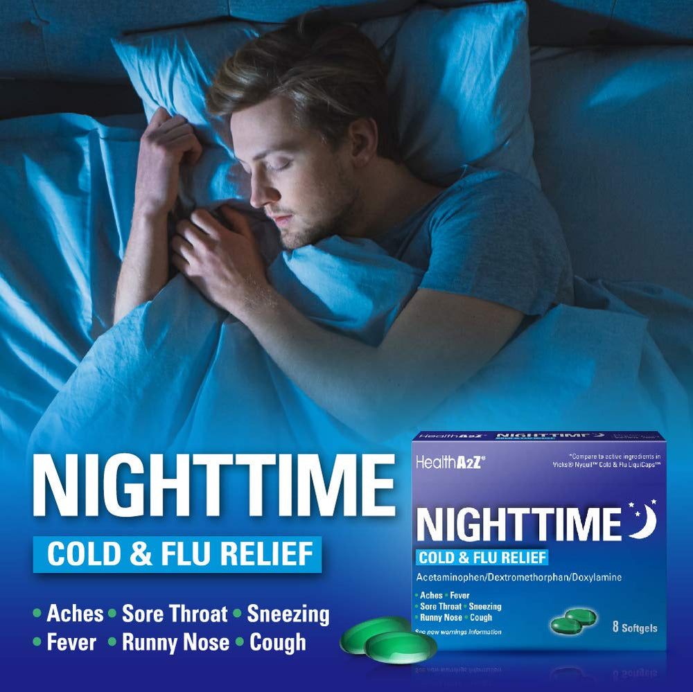 HealthA2Z Nighttime bottle side view showcasing compact packaging
