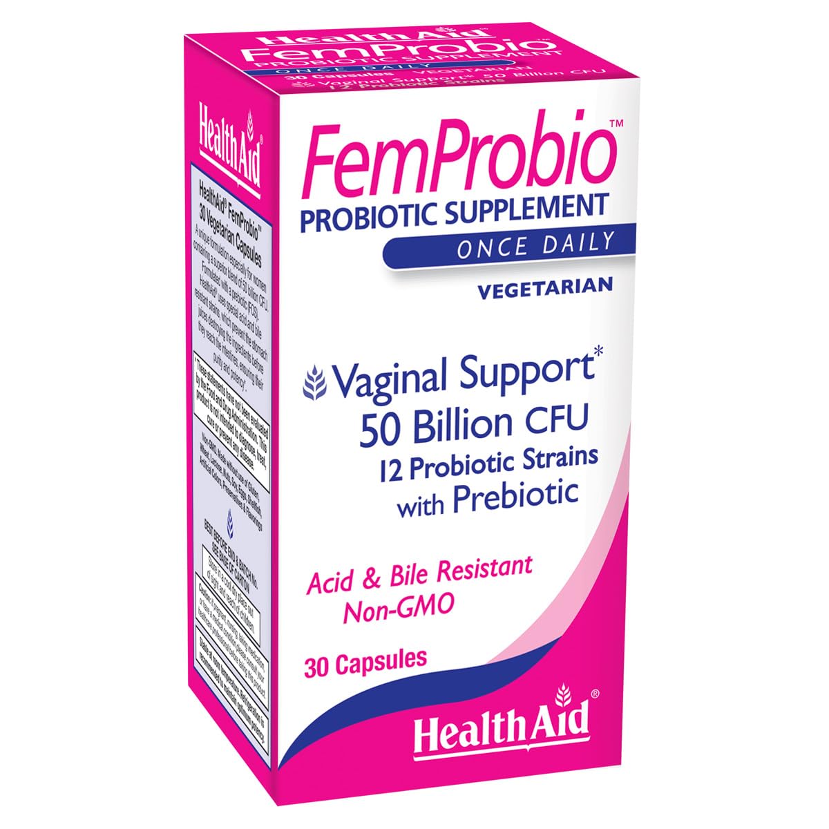 HealthAid FemProbio capsules with 50 billion CFU for gut balance