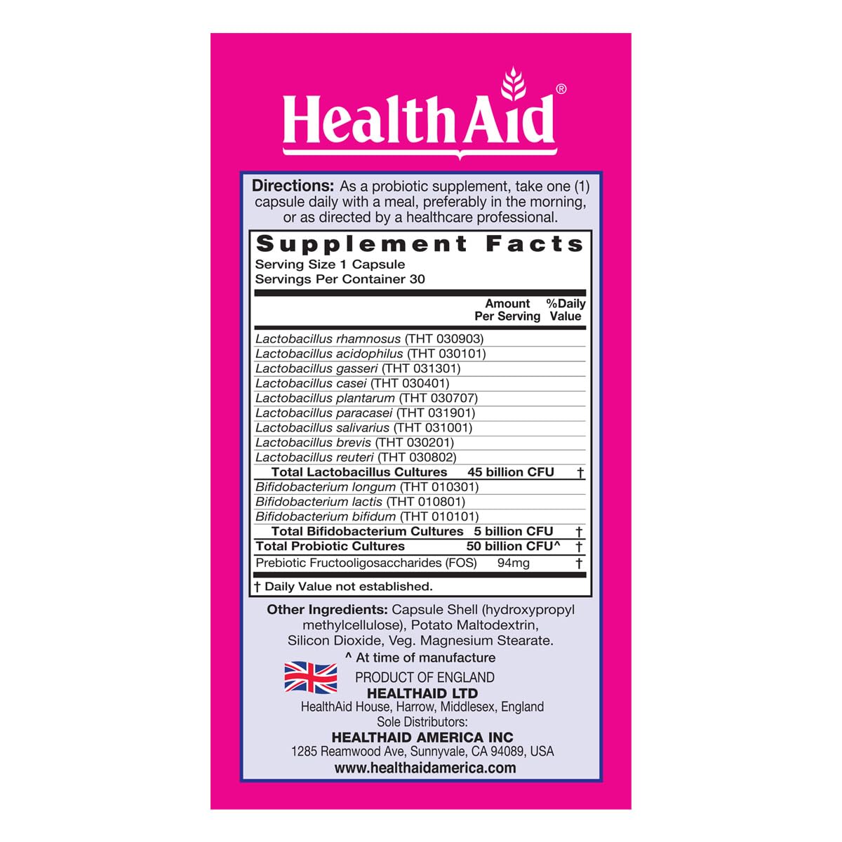 HealthAid FemProbio bottle front showing label and branding