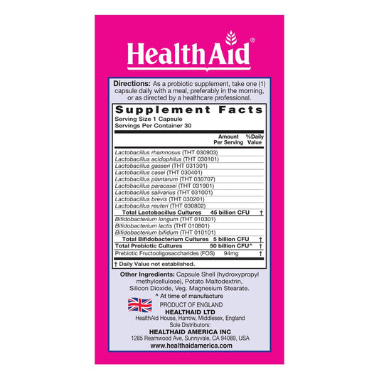HealthAid FemProbio bottle front showing label and branding