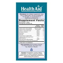 HealthAid LungForte ingredients NAC and resveratrol closeup signaling antioxidant protection