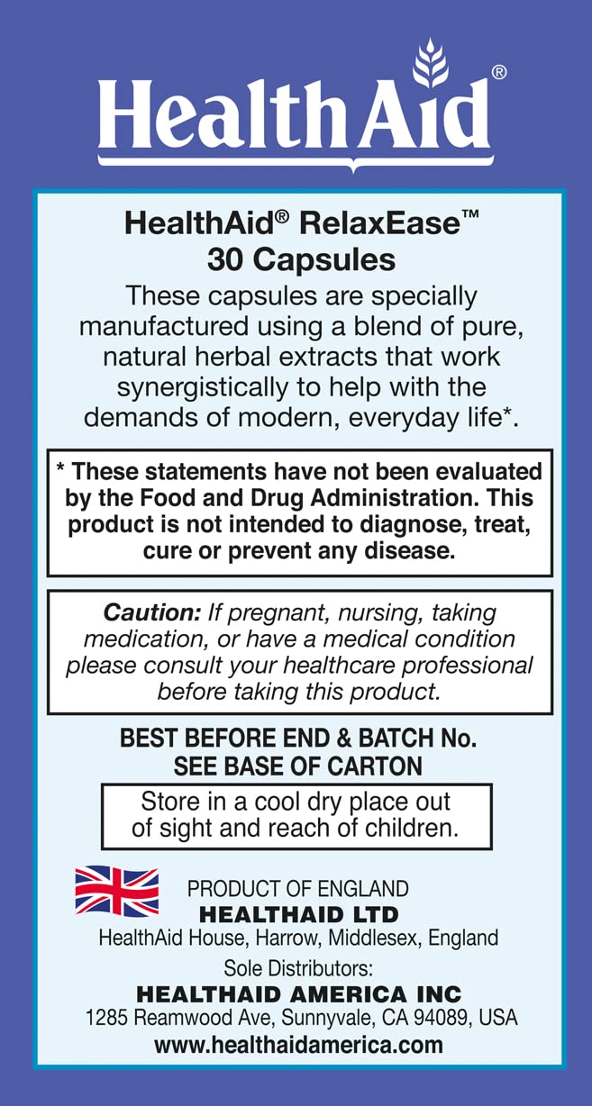 HealthAid RelaxEase capsules close-up emphasizing soft gel capsules for absorption