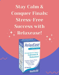 HealthAid RelaxEase nighttime use scene showing a calm evening ritual