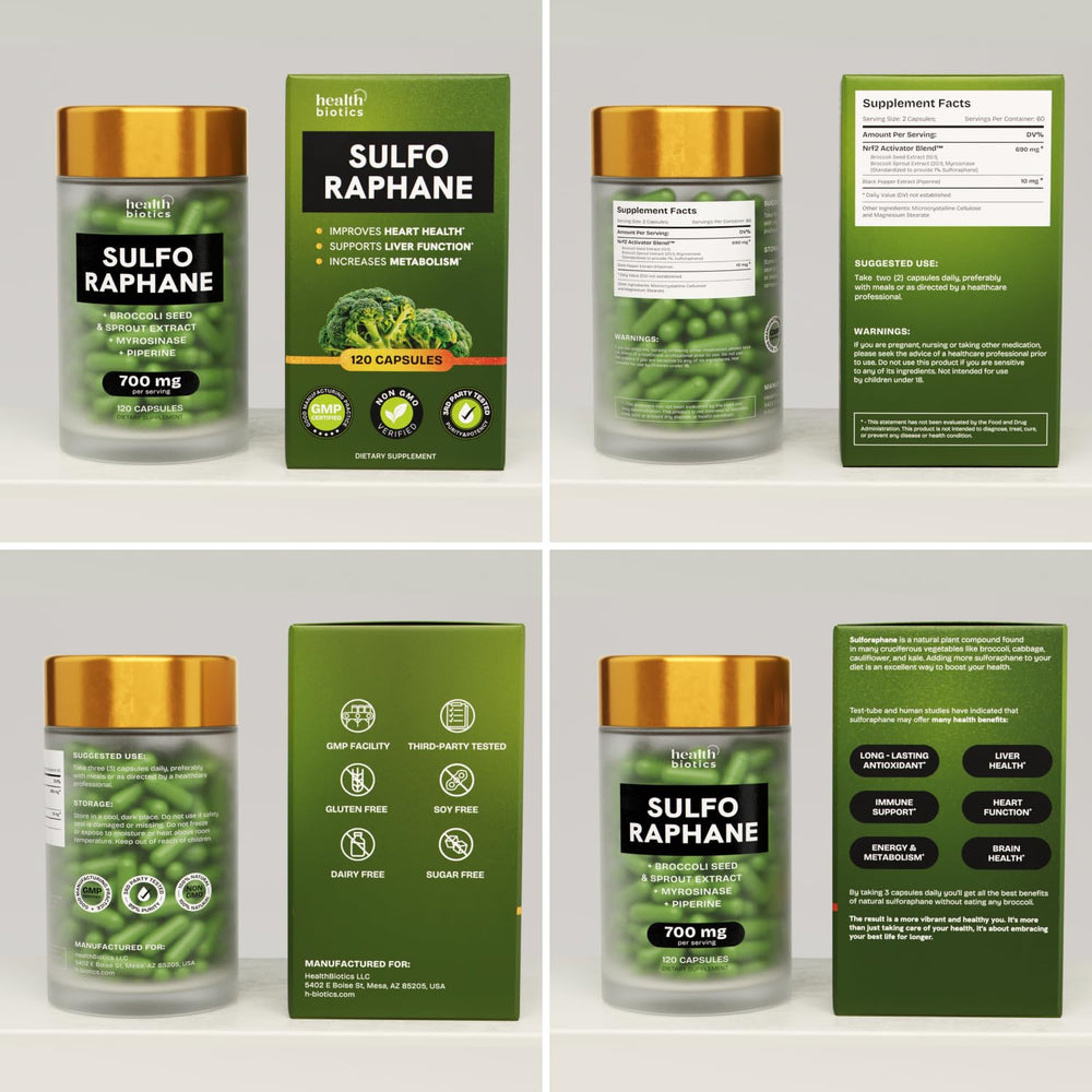Healthbiotics sulforaphane in use, capsule ready to take.