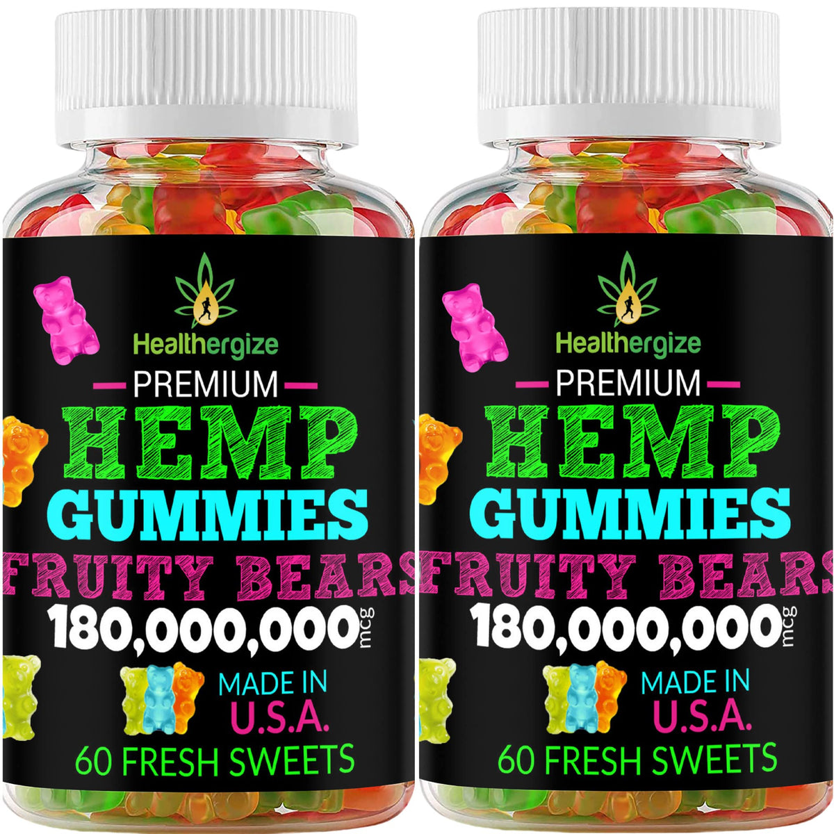 Healthergize Hemp Gummies bottle for convenient daily relaxation and routine.