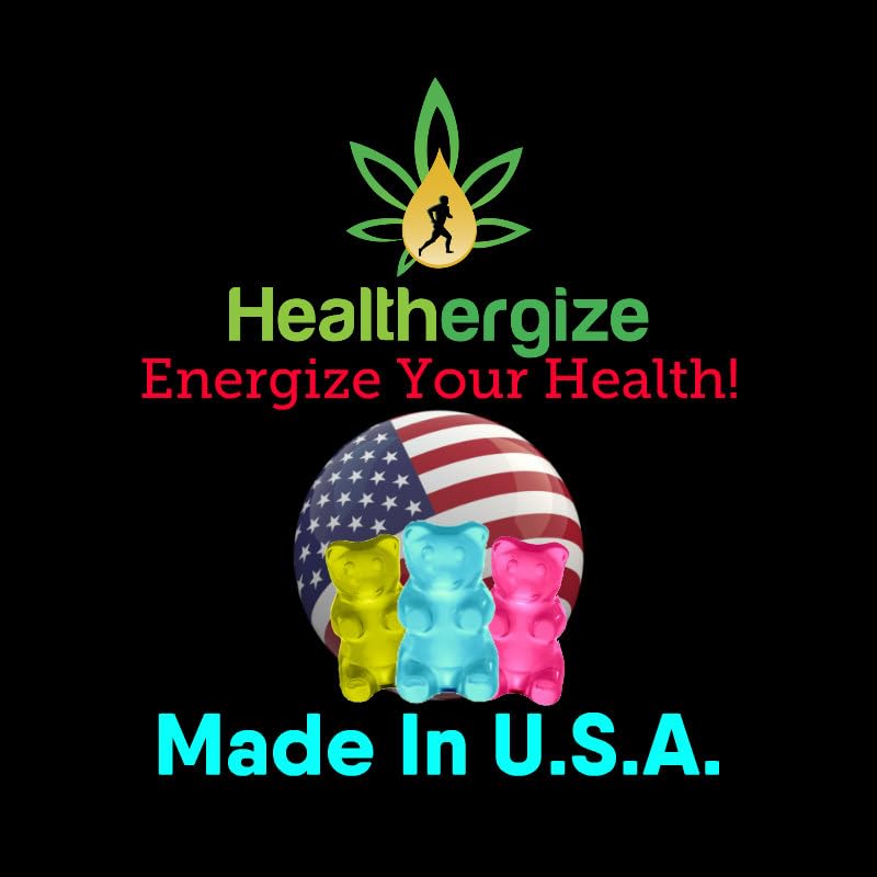 Healthergize peach gummy bottle foil seal indicating freshness.