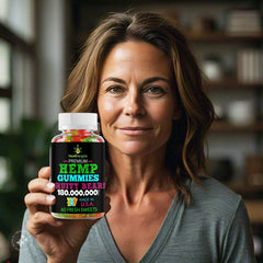 Before-bed Healthergize hemp gummies for potential peaceful nights.