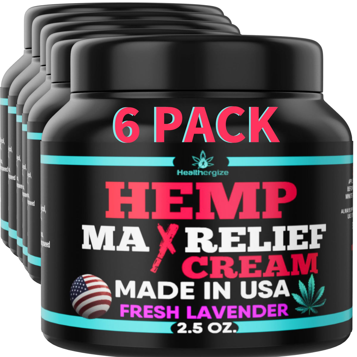 Healthergize Hemp Cream lavender jar showing premium moisturizing texture for dry skin.