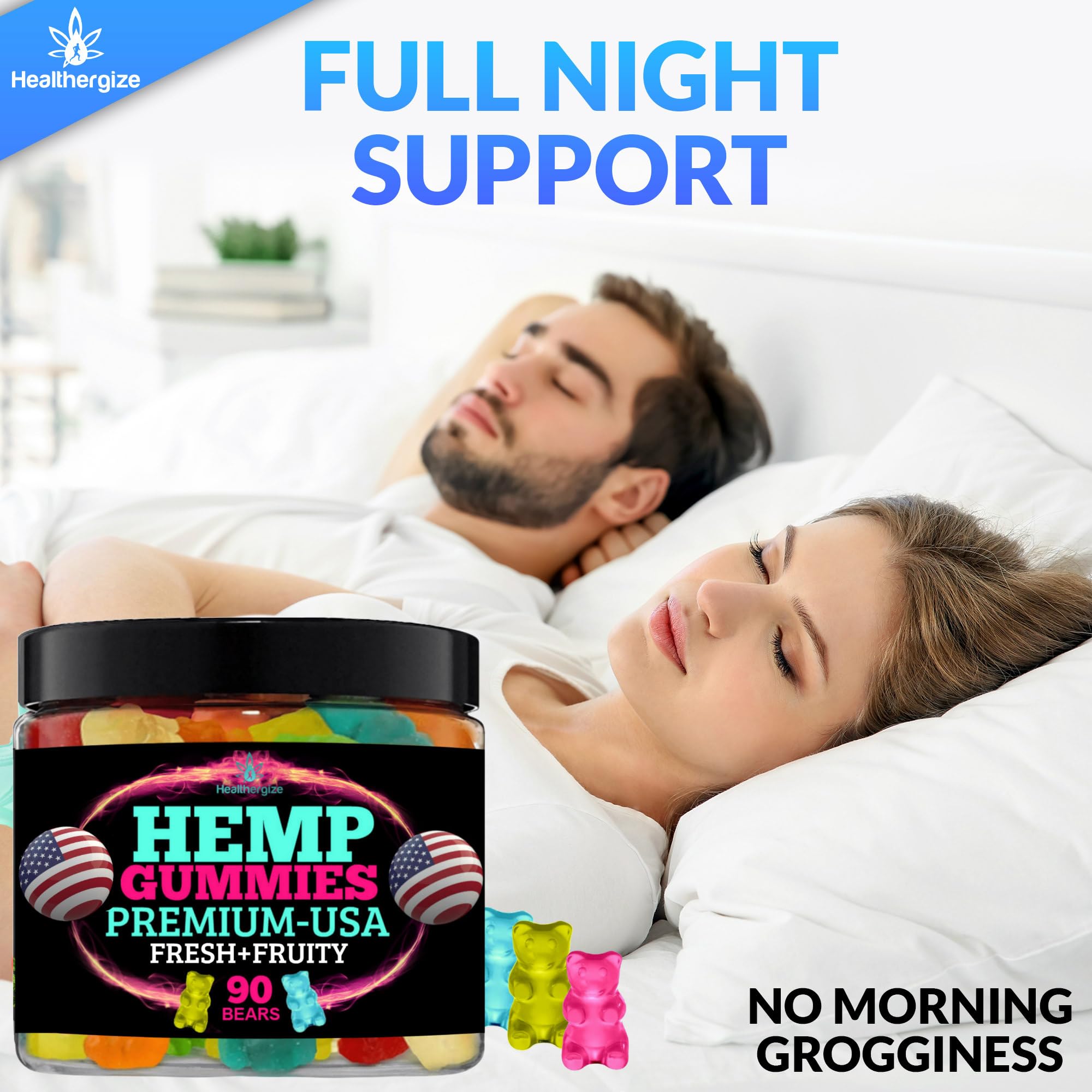 Healthergize hemp gummies bear shape: tasty bears for calm moods