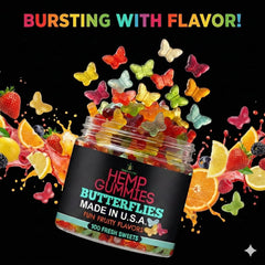 Healthergize hemp gummies butterfly shape adds playful daily routine.