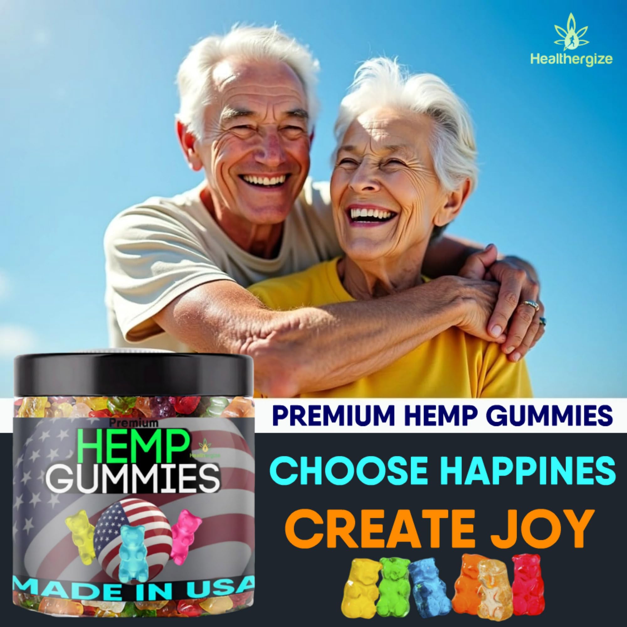 Healthergize hemp gummies for daily use support balanced mood without grogginess