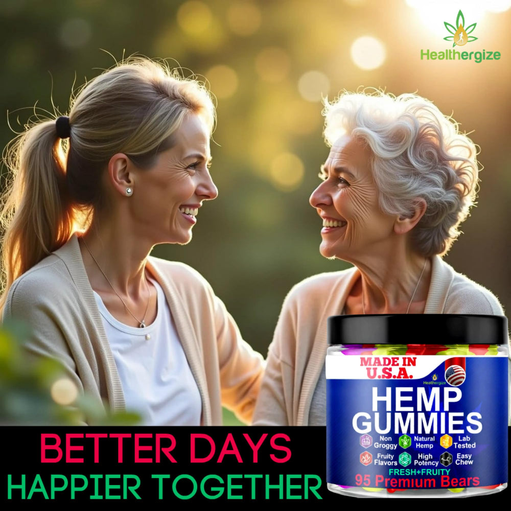 Healthergize hemp gummies multi-pack display for versatile routines.