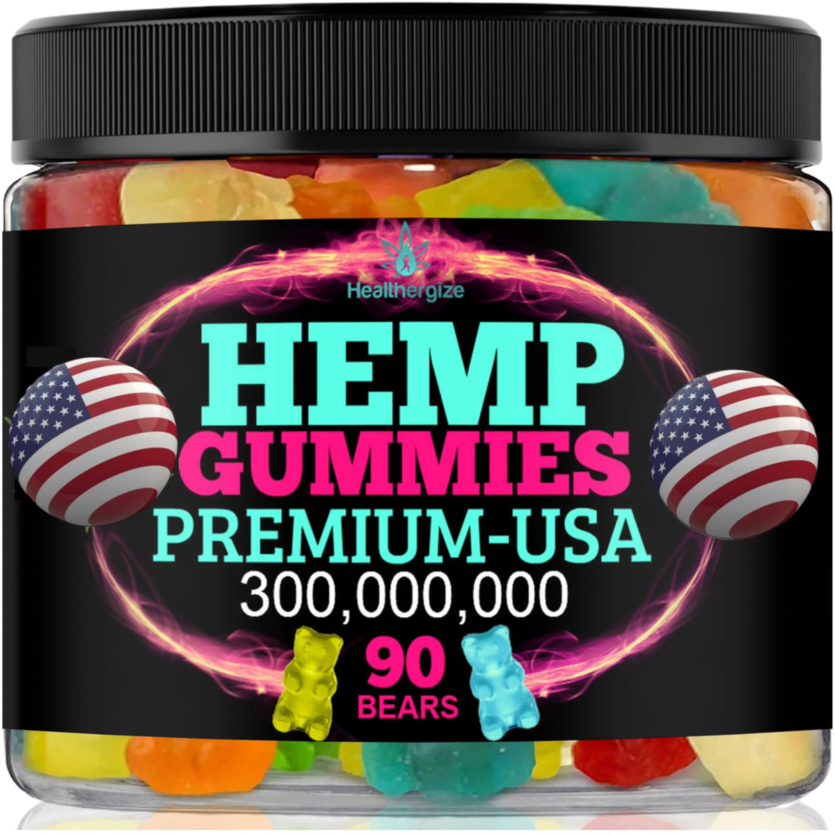 Healthergize hemp gummies relaxation bottle: soothing nightly unwind with natural hemp benefits