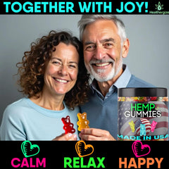 Healthergize hemp gummies tamper-evident seal ensures freshness and safety