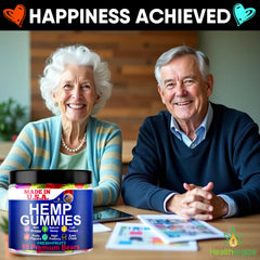 Healthergize hemp gummies US-made label highlights manufacturing origin.