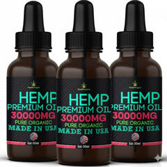 Healthergize hemp oil 3-pack bottles for convenient daily use and great value.