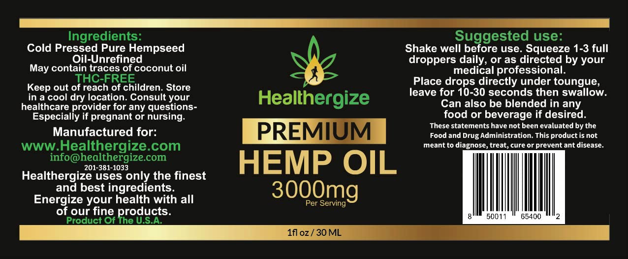 Healthergize Hemp Oil daily use routine represented for versatility.