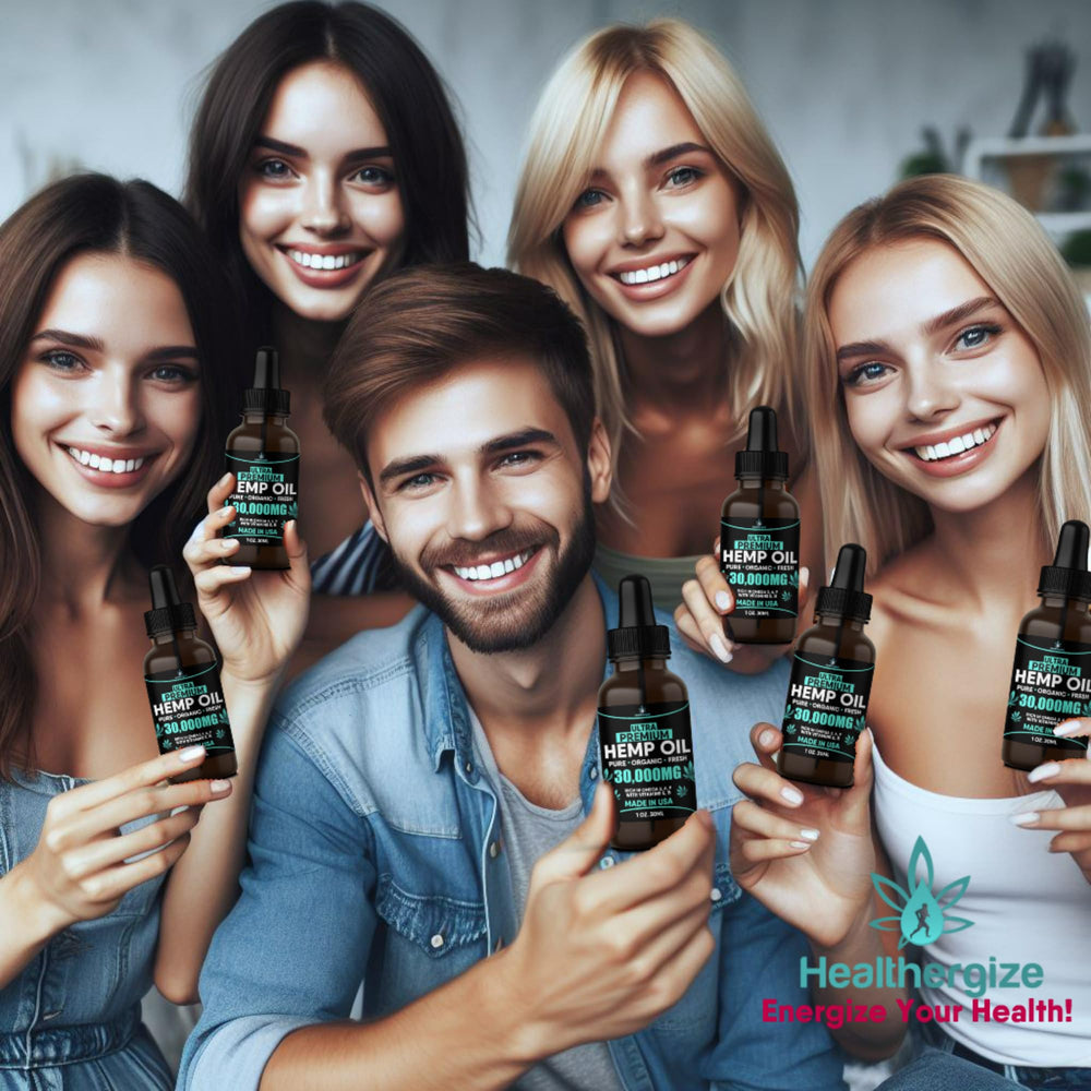Healthergize hemp oil texture reveals natural nutty flavor.
