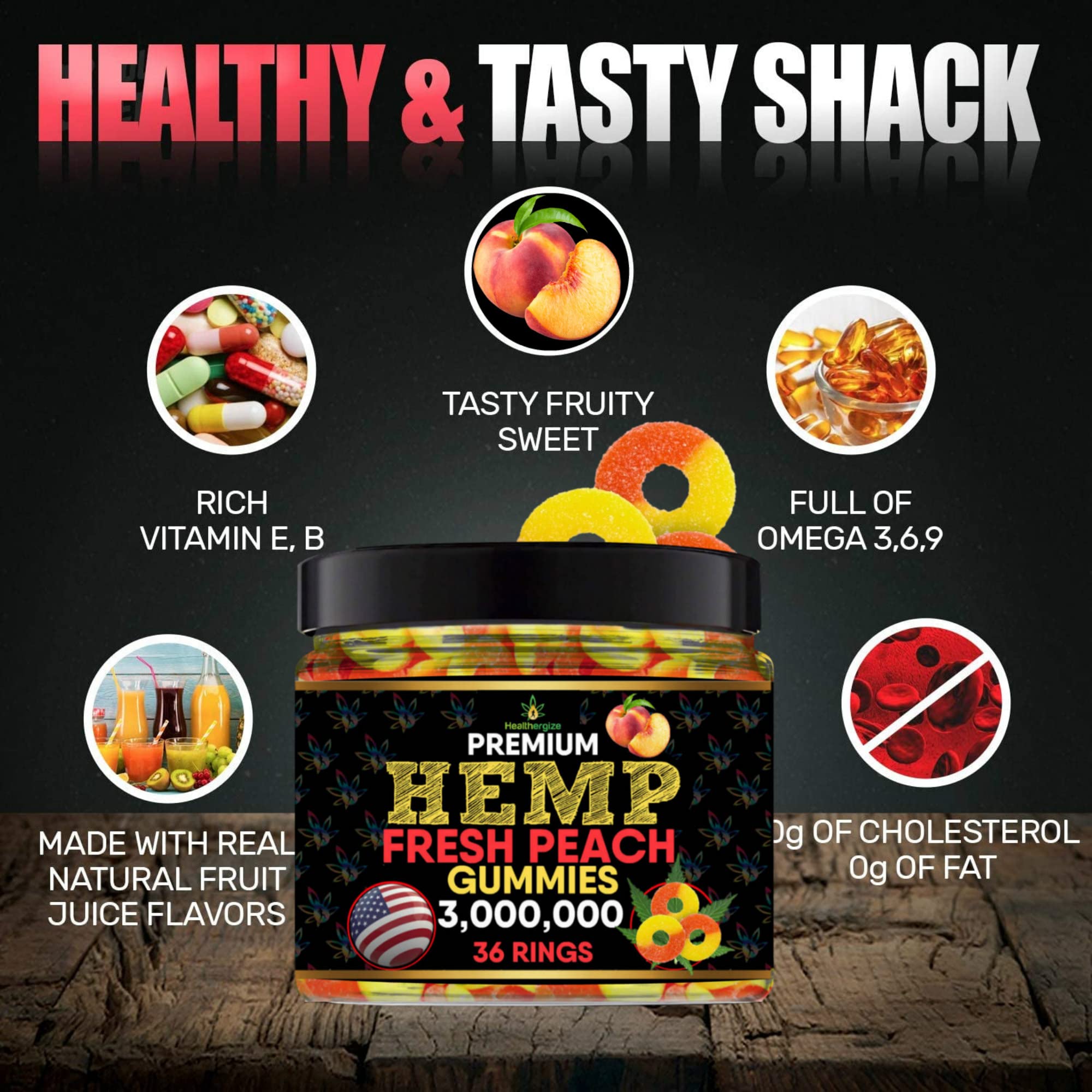 Gummies contain omega-3-6-9 notes for daily wellness.