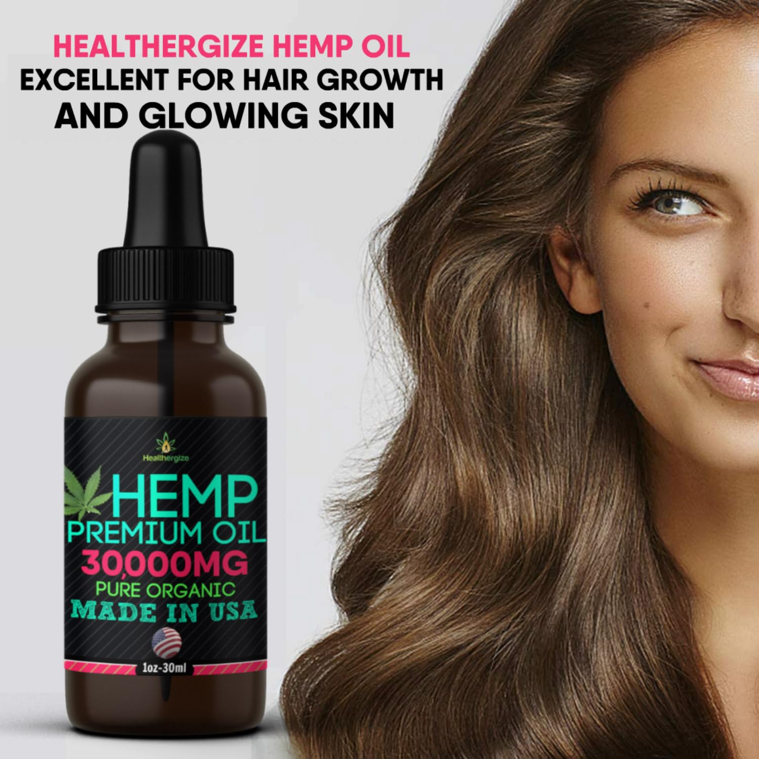 Healthergize hemp oil blends with serums or moisturizers for skin care.