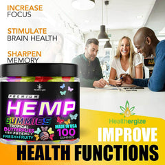 Healthergize US-made factory sealed package conveys freshness and safety.