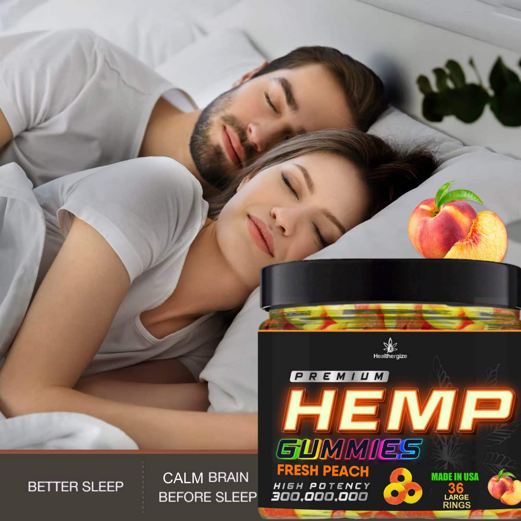 Healthergize USA-made label highlights quality hemp ingredients.