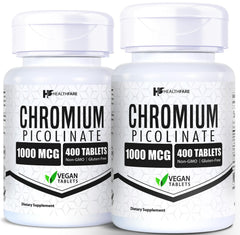 HealthFare Chromium Picolinate 1000mcg bottle front for daily wellness.