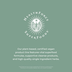 HealthForce SuperFoods bottle with customer-ready seal highlighting vegan and gluten-free benefits.